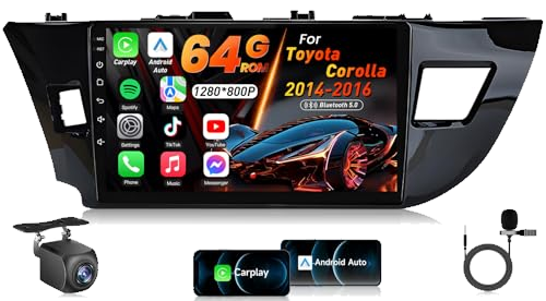 4Core 64G ROM Car Radio Stereo for Toyota Corolla 2014-2016: 5G-WiFi